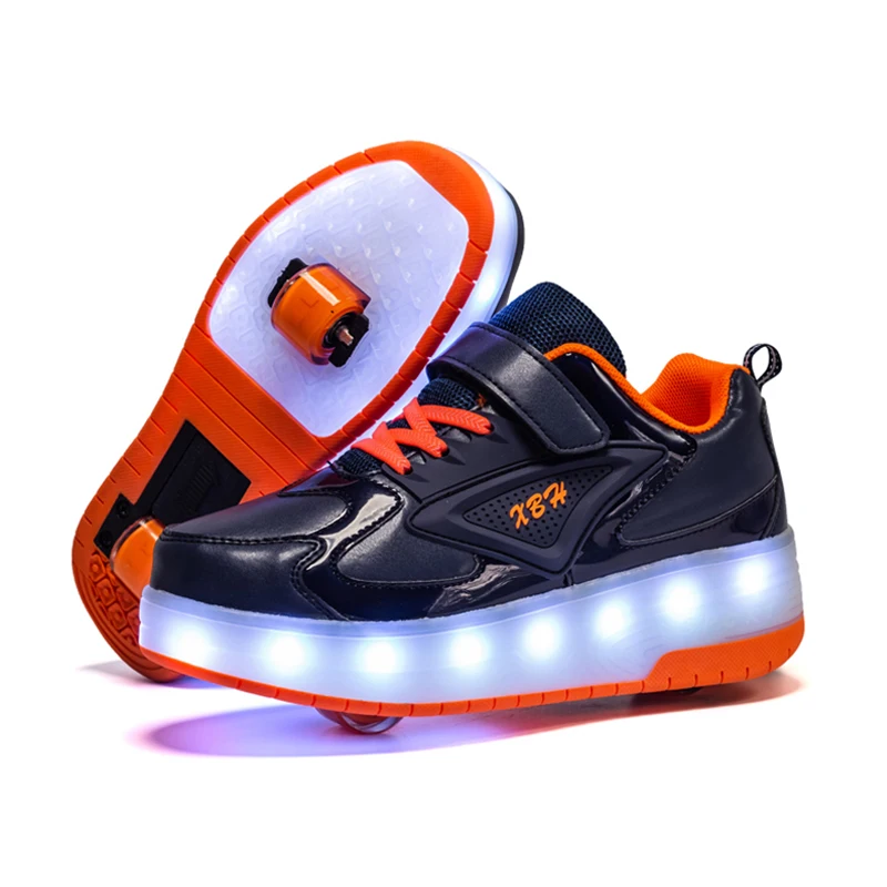 

Roller Skates Shoes For Children 2024 Summer Boys Girls Kids Sports Toy Outdoor Games 2 Wheels With Sneakers Led Lighted Boots