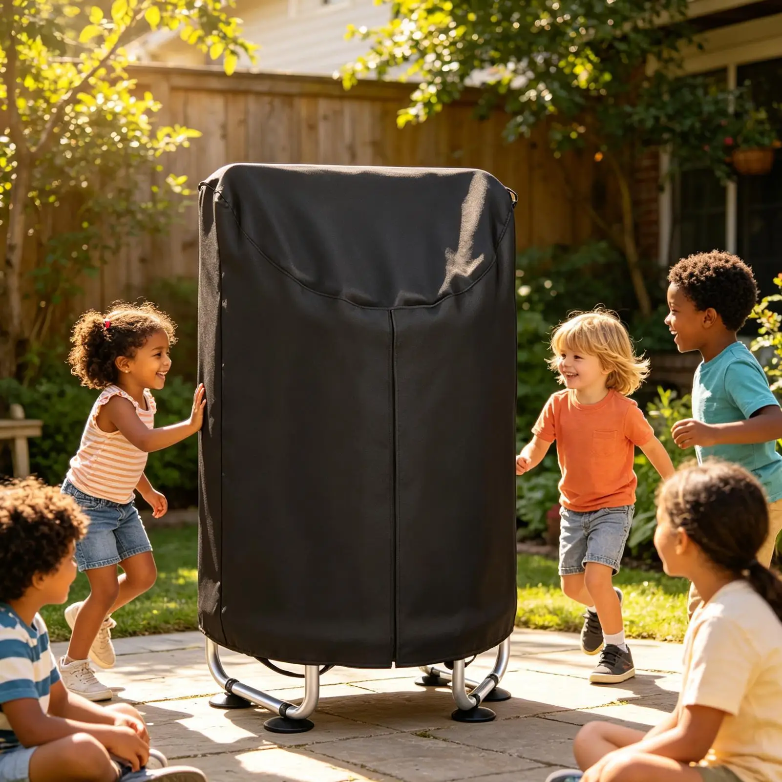 Kids Trampoline Cover Waterproof Oxford Protective Canopy Foldable Kids Small Trampoline Cover For Snow Sun UV Rays Pavilion