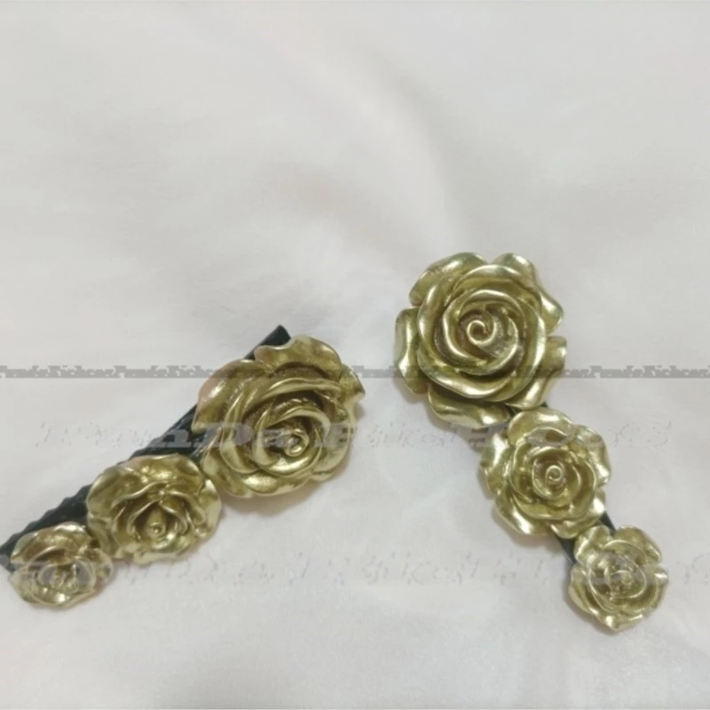 مقاطع الأذن أنيمي تأثيري للنساء والفتيات ، الدعائم هالوين ، دبابيس الشعر دعوى الوردي ، يوميات مذهلة Maomao الملحقات