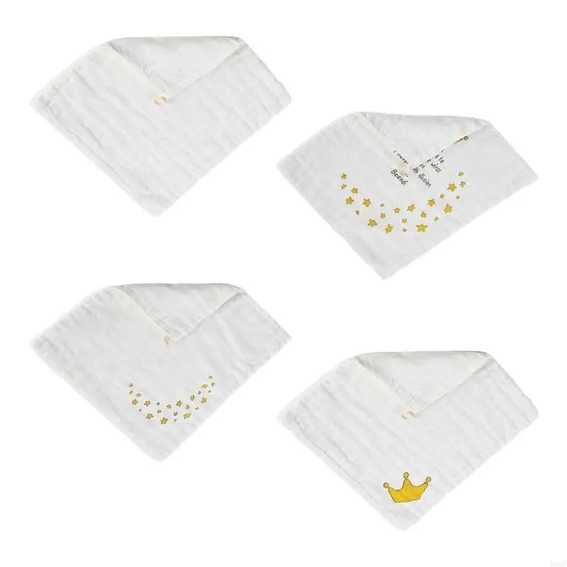 

E06F Baby Facecloth Printed Cttknated Saliva Полотенца для детей квадрат для корм
