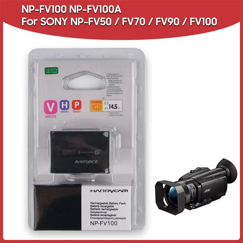 

Replacement Battery NP-FV100 For SONY HDR-PJ790E PJ600E CX760E CX330 PJ275 CX290 450 680E AX700 680E PJ50E NP-FV90 FV100A FV70