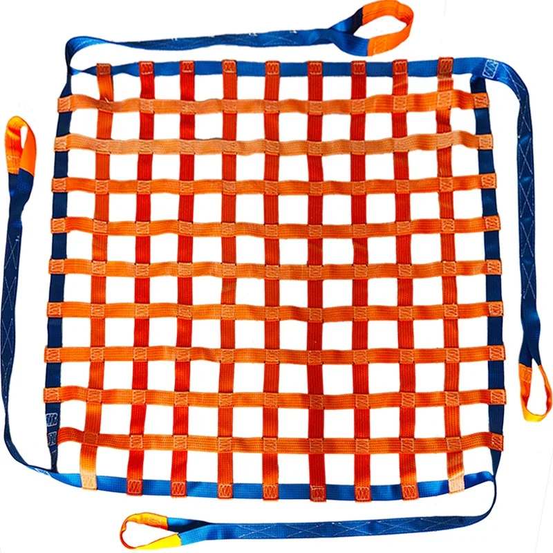 High Load Bearing Wear Resistant Lifting Net Thicken Porous Loading Unloading Mesh Home Use Logistics Transport Durable Grid Bag