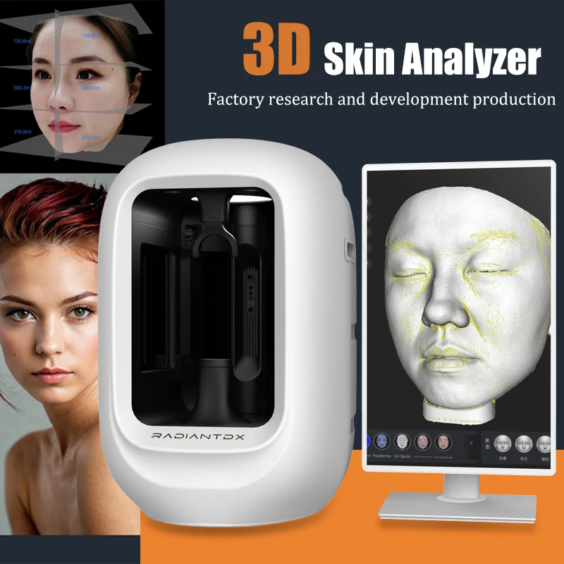 2025年最新 プロ仕様 3D AI肌分析機 スパサロン向け、肌分析レポート付き美顔器