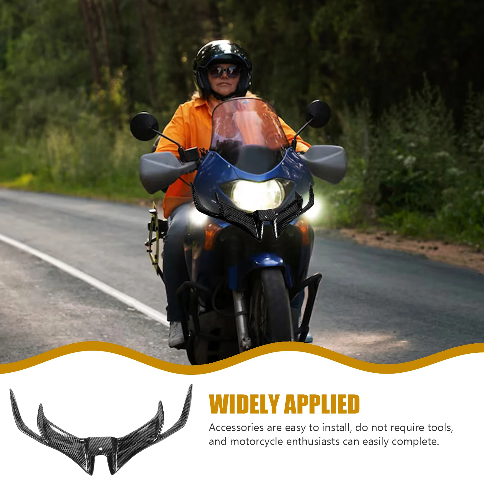 Kuip Styling Spoiler Wing Voor Voor Motorfiets Aerodynamica Stabiliteit Decoratief Accessoire