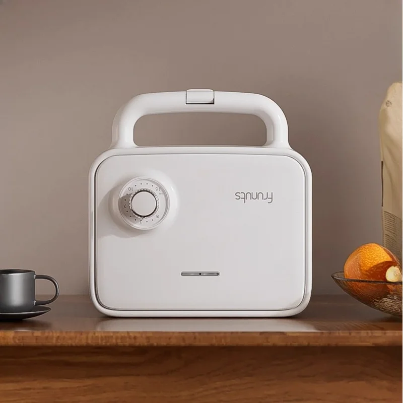 Dual-Pan Breakfast Maker – Timer, Waffle, Toast & Egg Roll Maker