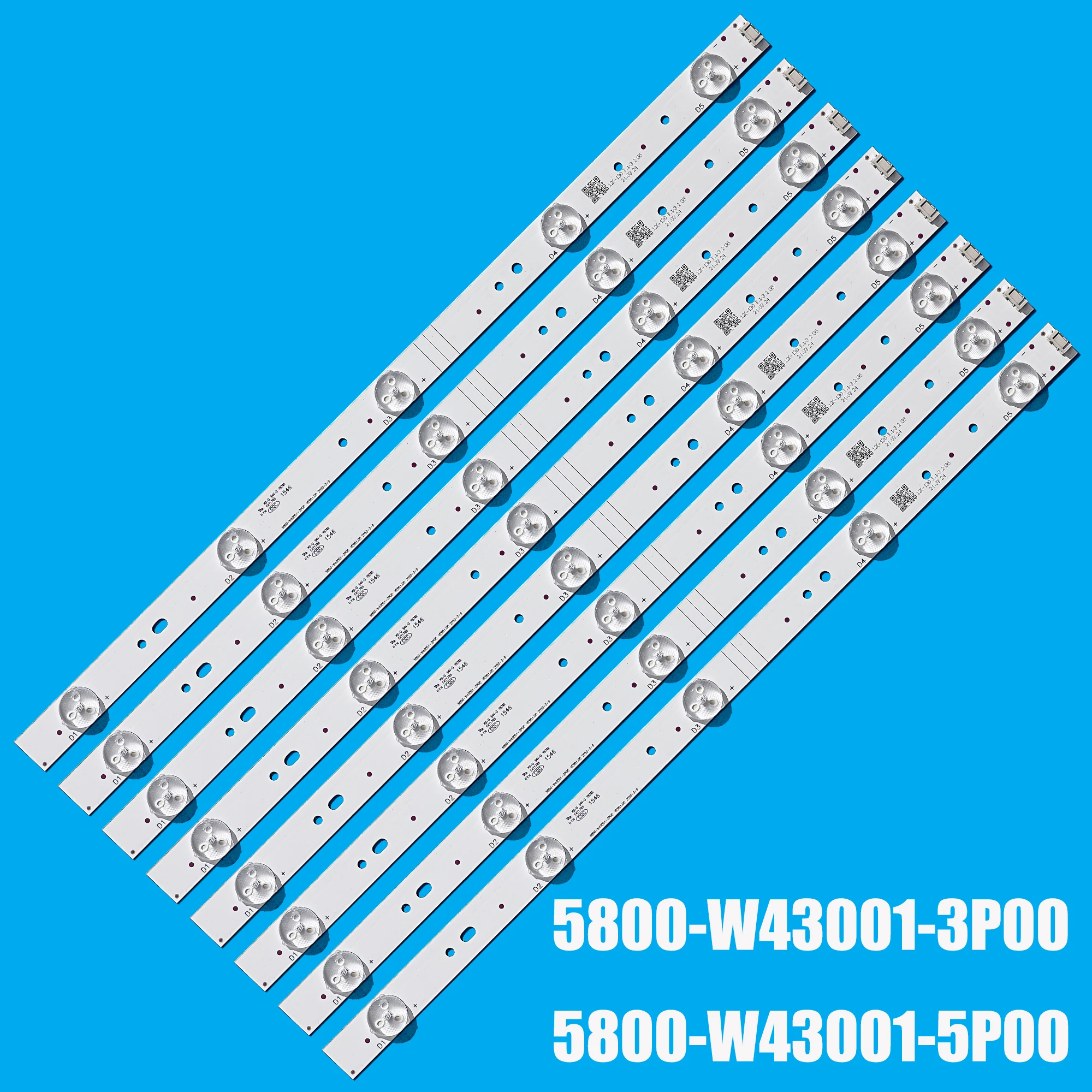 

LED Backlight strip For 43E3000 43E3500 43E6000 43F57TCS TF-LED43S27T2 5835-W43002-2P00 5800-W43001-3P00 RDL430WY LD0-10D