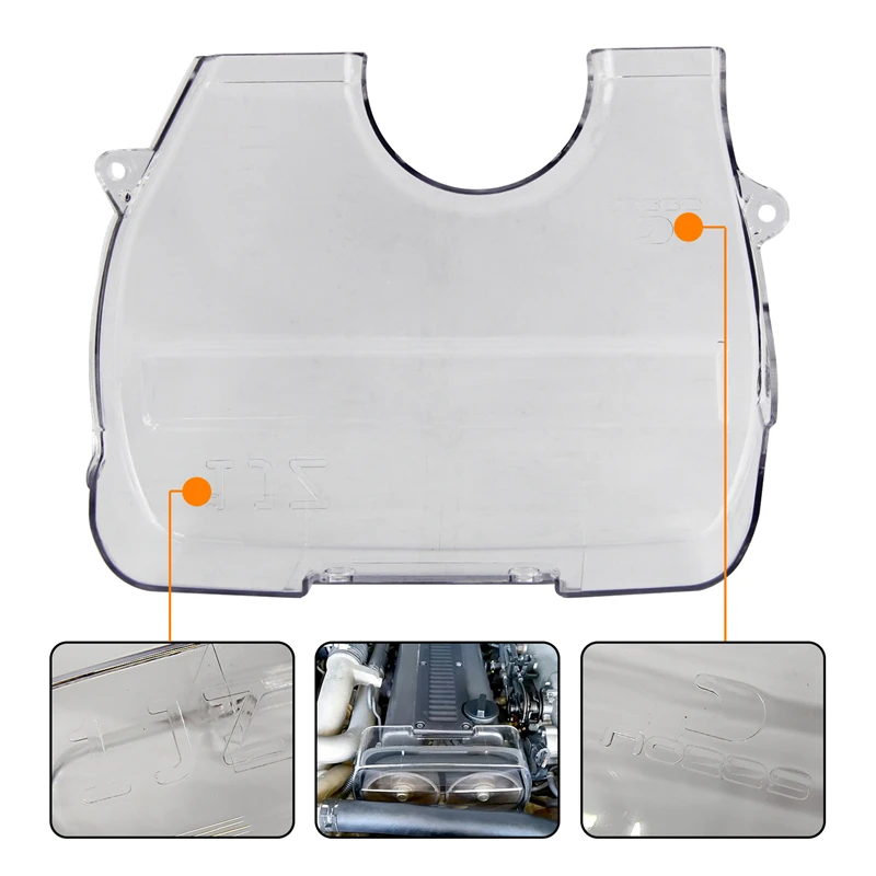 Clear Cam Timing Belt Cover For Toyota Supra Chaser Soarer Cresta JZA70 1JZ-GTE