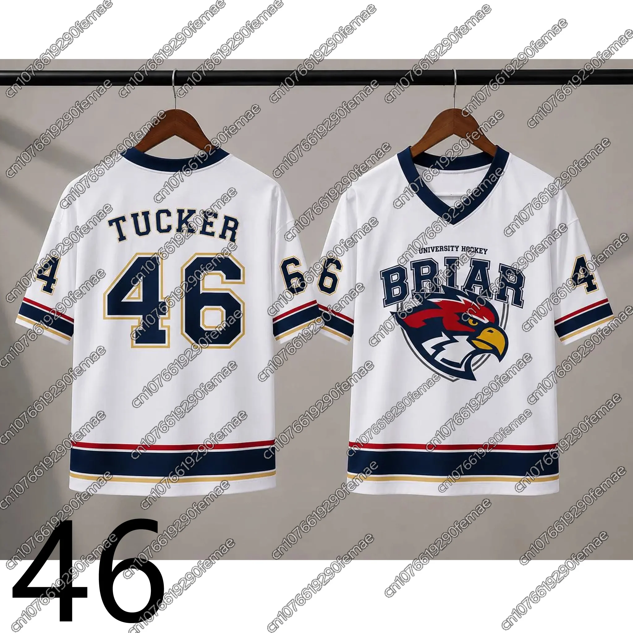 2026 Summer Loose Off Campus Style Jersey T-Shirt | Men Women Number Letter Top Daily Sports Streetwear TV Merch image 3
