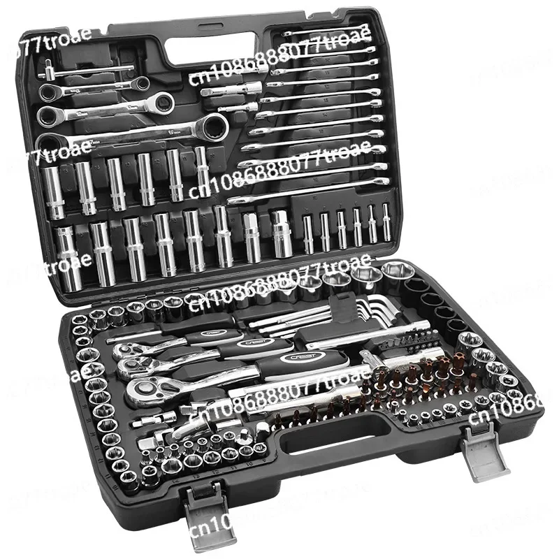 Multifunctional hardware toolbox set, socket wrench repair combination, auto repair 150 pieces, auto repair management
