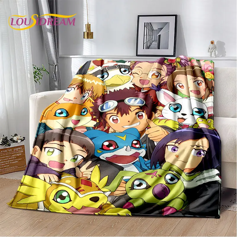 Cartoon Digimon Adventure Area Rug Large,Carpet Rug for Living Room Bedroom Sofa Doormat Decoration, Non-slip Floor Mat Cover 3D