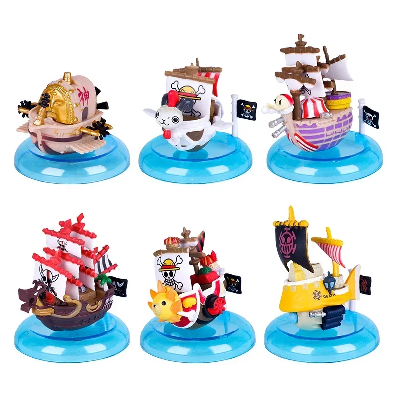 One Piece Q Edition 6 Modelos de barcos piratas Sol, alegría, barba negra y venta al por mayor portátil