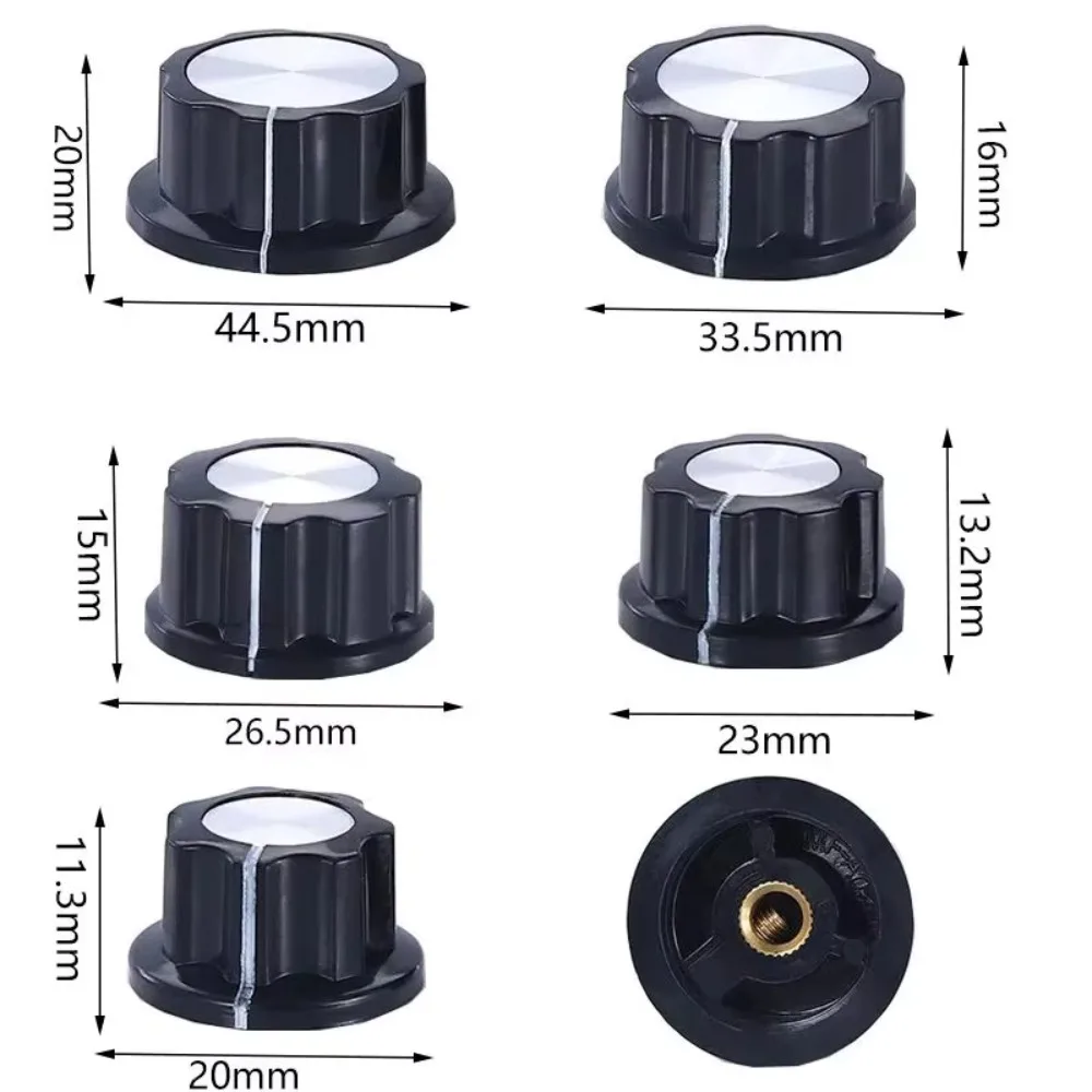 

2 uds Kit perilla potenciómetro para agujero 6mm diámetro MF-A01 MF-A02 MF-A03 MF-A04 MF-A05 tapas perillas interruptor gir