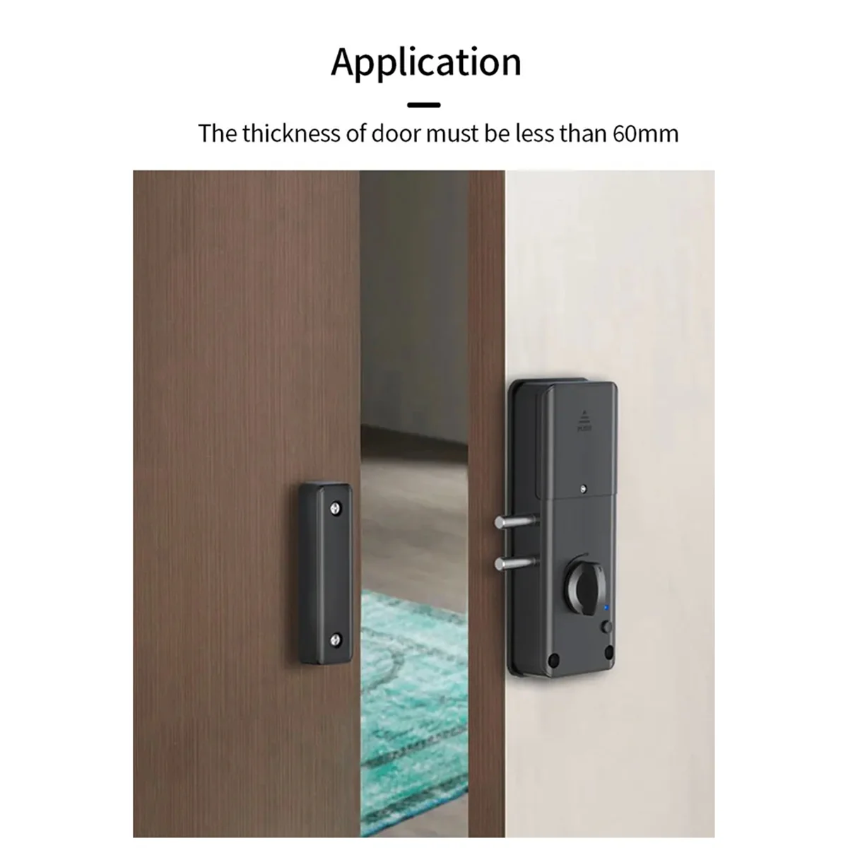 Smart Tuya App IC Card Lock for Wooden Door Bluetooth Lock Electronic Door Lock No Drill Indoor Concealed Installation