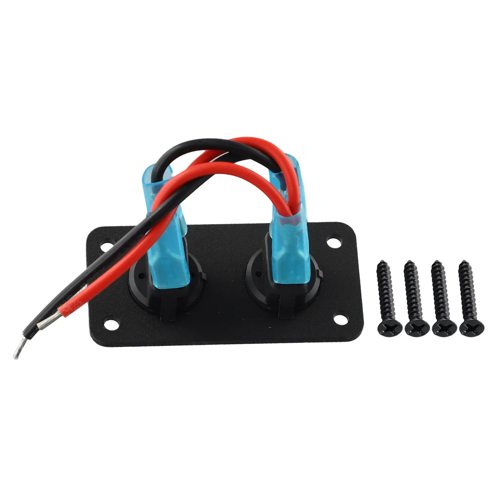 

Rocker Switch Switch Panel Vehicle W/ Screws Waterproof 12-24V 1pcs 2 Gang 72*40mm Accessories Black Parts New