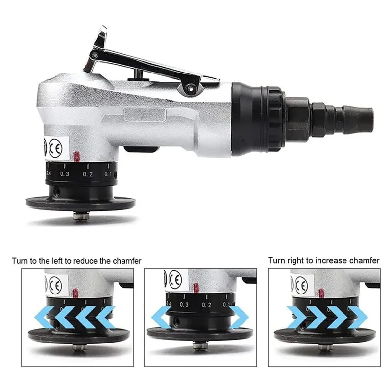 RALCA-2X Mini Pneumatic Chamfering Tool With Replace Blades Inserts And Bearings, 45 Degree Air Chamfer Deburring Tool