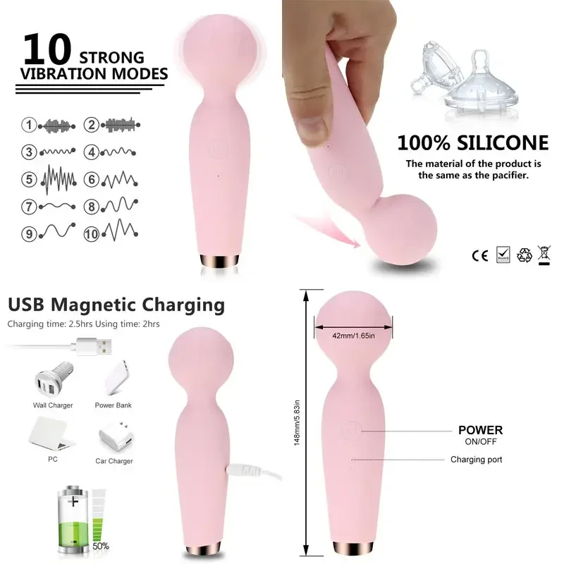 Magic Wand Dilldo Vaginete อมควย Muschie ผู้หญิงสินค้าเลีย Vibrator ผู้ชาย Vibromasseuu What อุปกรณ์เสริม Dild9o แน่น