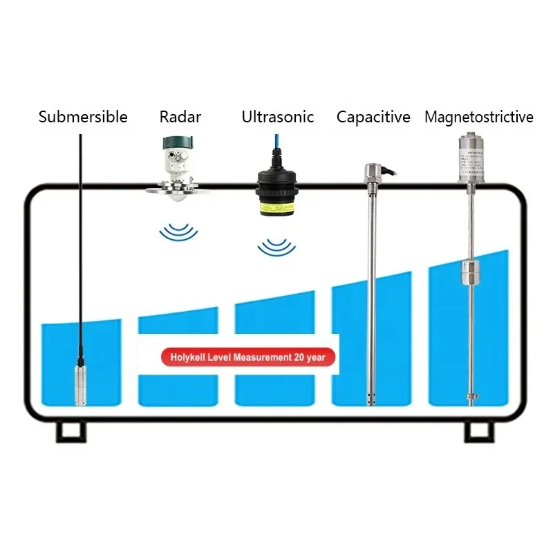 

Holykell 4-20mA RS485 Liquid Level Transmitter Submersible Water Fuel Tank Level Sensor