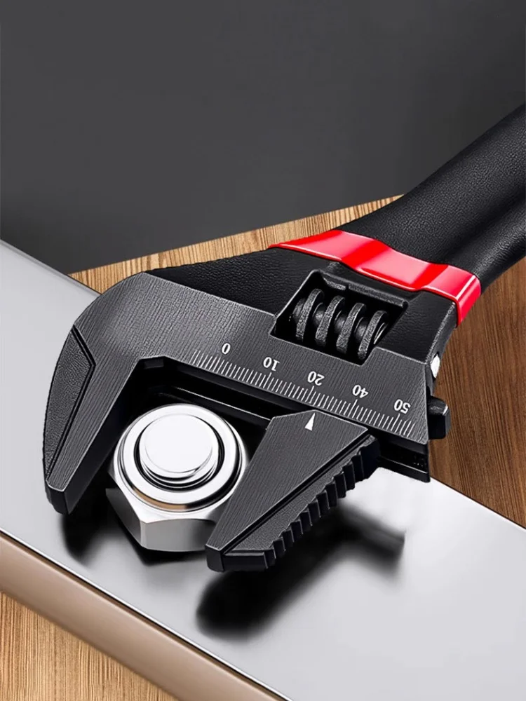 JUSTINLAU 1 Stück 6/8 Zoll Kurzgriff Verstellbarer Schraubenschlüssel, Übergroßer Offener Mini-Schraubenschlüssel, Großdurchmesser-Handwerkzeug für Badezimmerreparaturen – Detail 4