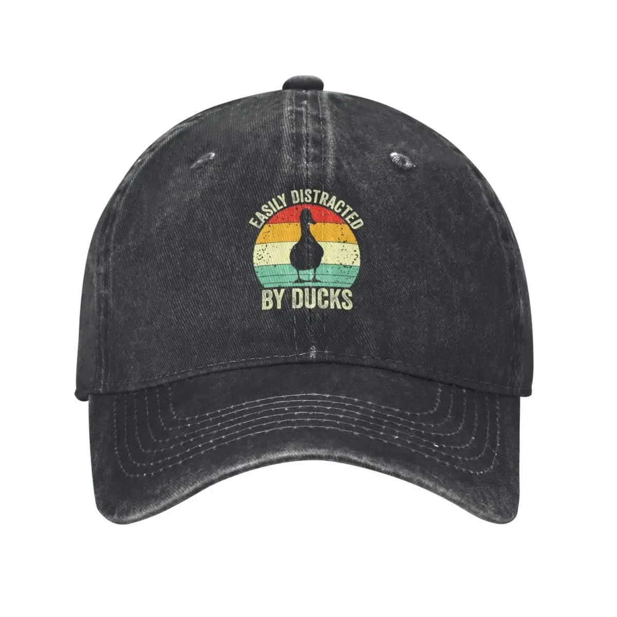 

Easily Distracted by Ducks, Gift for Duck Lover Funny Ducks Pet Animal Vintage Baseball Cap western Hat Women's Men's