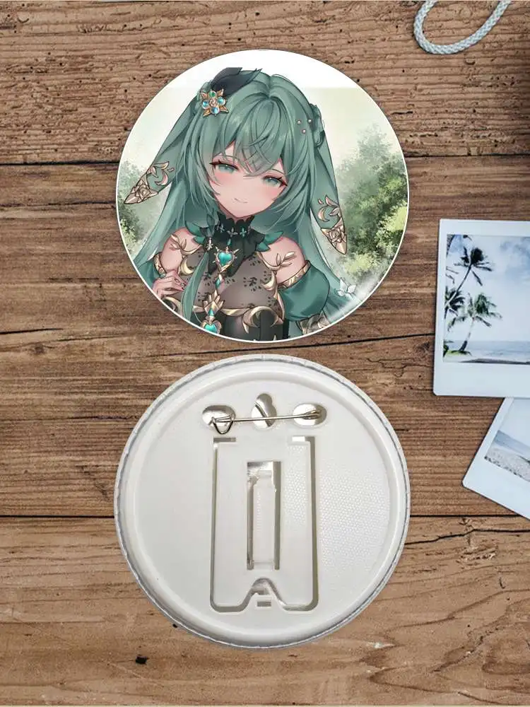 شارة أنيمي VTuber وبروش مرساة ، دبابيس طية صدر ، حلية شخصية ، ديكور حقيبة ظهر ، أزياء شخصية