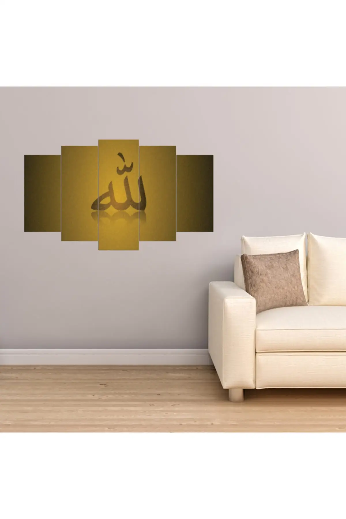 

DOLBOVI Allah Lafzı religious 5 piece canvas wall painting