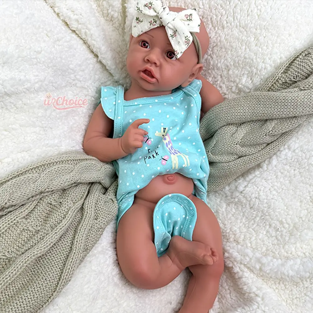 High Quality 18Inch Saskia Full Soft Baby Girl Flexible Silicone Reborn Doll Lifelike Detailes Doll for Dementia Seniors