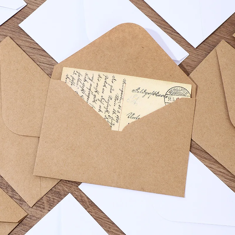 50 szt. kopert 19x14 cm na ślub, samoprzylepne, papier kraft 120g, zaproszenia, artykuły papiernicze dla małych firm, torba do przechowywania — zdjęcie produktu 4