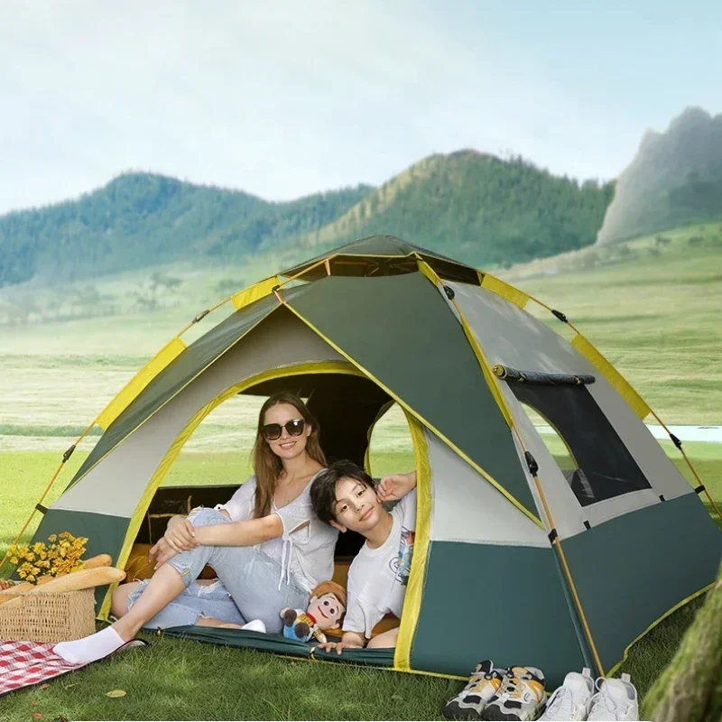 Large Family Automatic Luxury Outdoor Tents Waterproof Sun Protection Dome Camping Tents