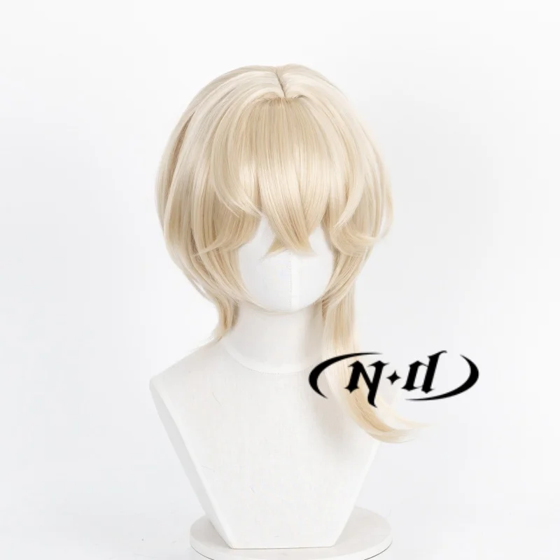 ND Esecutor the Ex Foedere Parrucche Cosplay Parrucchino Biondo Arknights Parrucca per capelli Cosplay per Comic Con Coser Sintetico resistente al calore