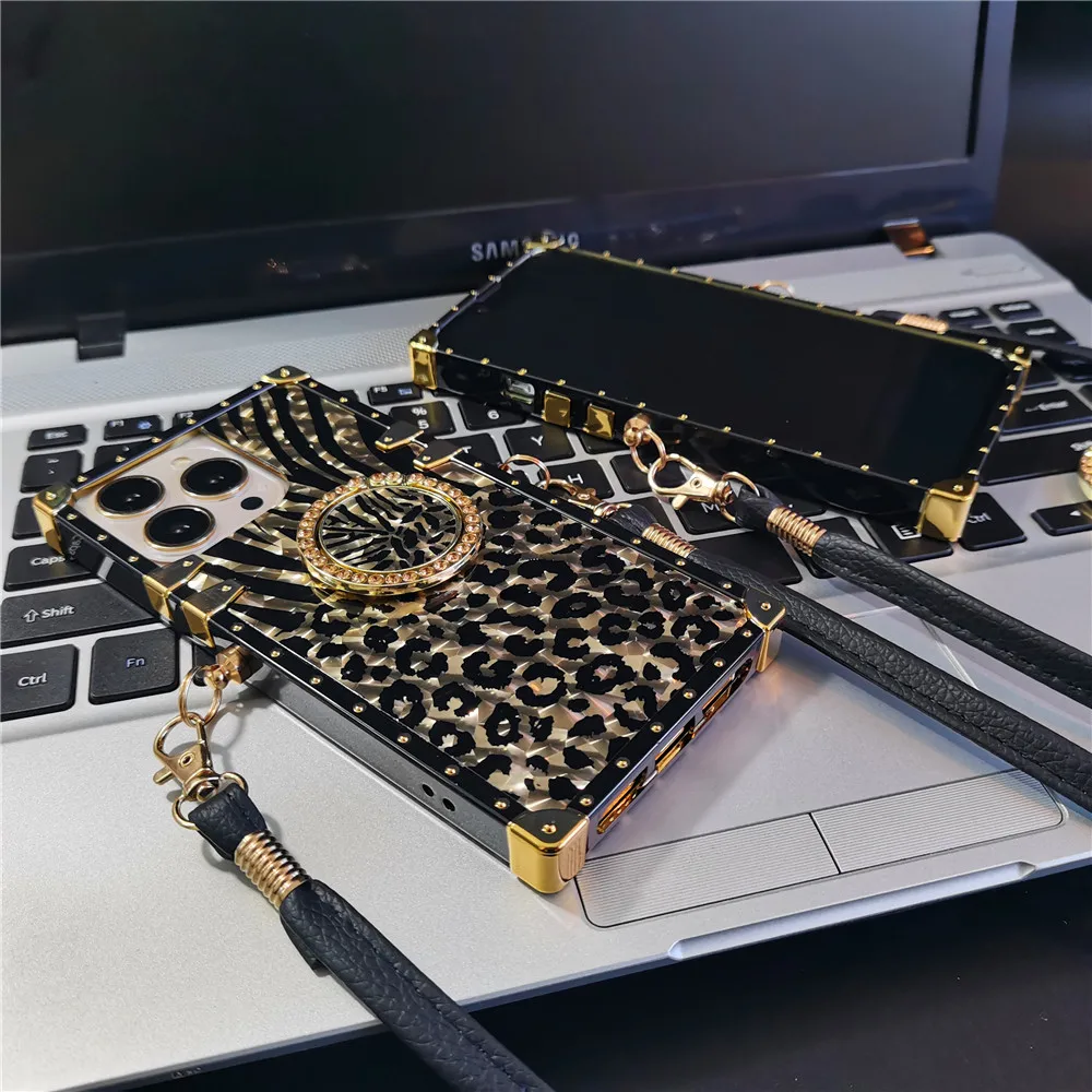 Fashion Zebra Leopard Cover For Xiaomi Redmi Note 13 PRO 5G 13C Note 12 PRO 12C 10 11 PRO 10C 9A Crossbody Lanyard Phone Case