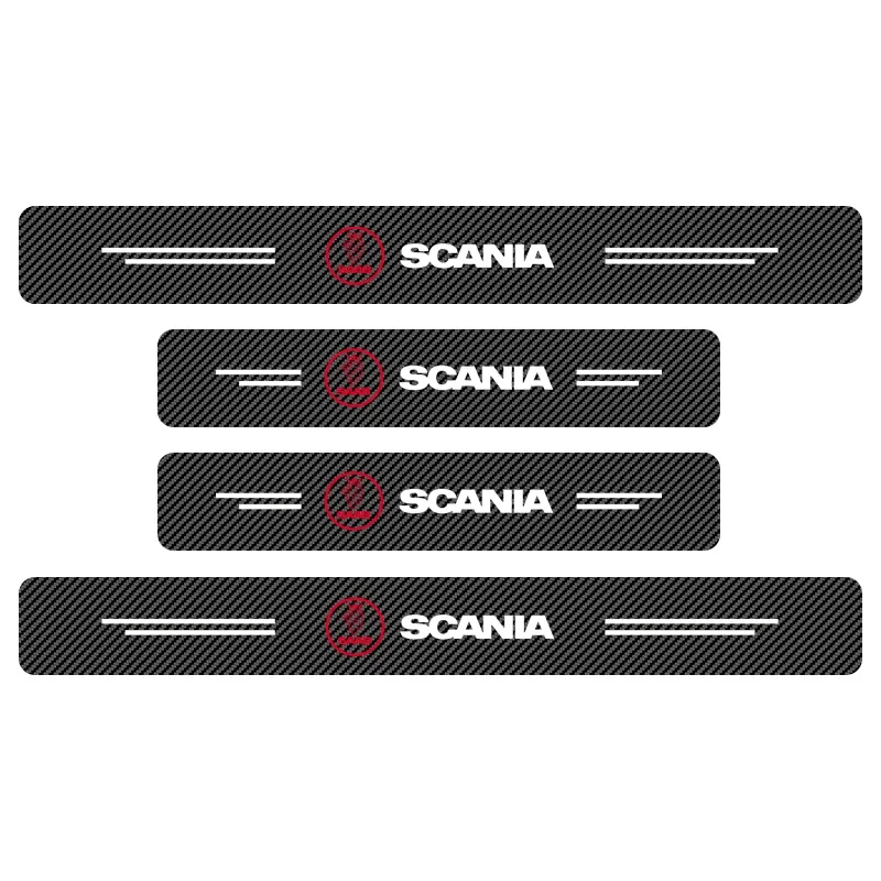 

4pcs Carbon fiber threshold sticker for cars Pedal protection sticker For SAAB Scania 93 95 9000 900 9-4X 9-2X 9-X 600 99 97