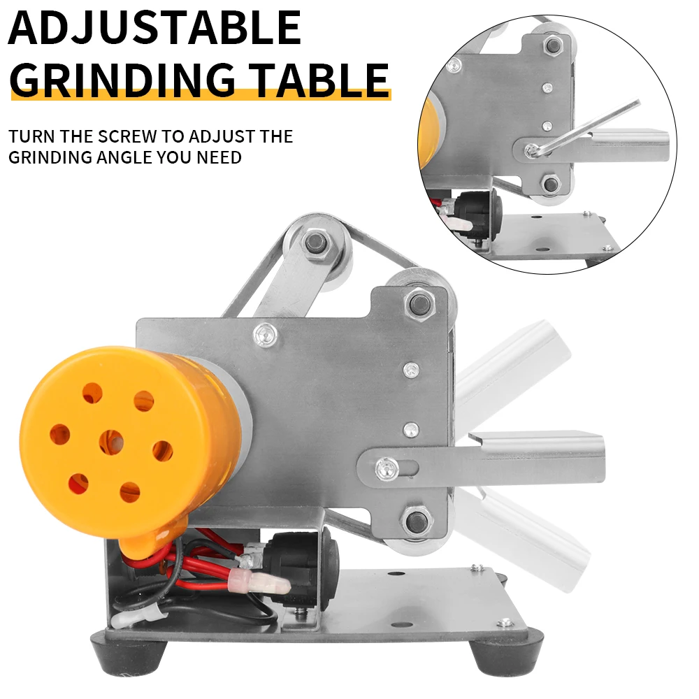 Multifunctional Polishing Grinding Machine Cutter Edges Sharpener Grinder Mini Electric Belt Sander 7 speed Adjustable 110V/220V