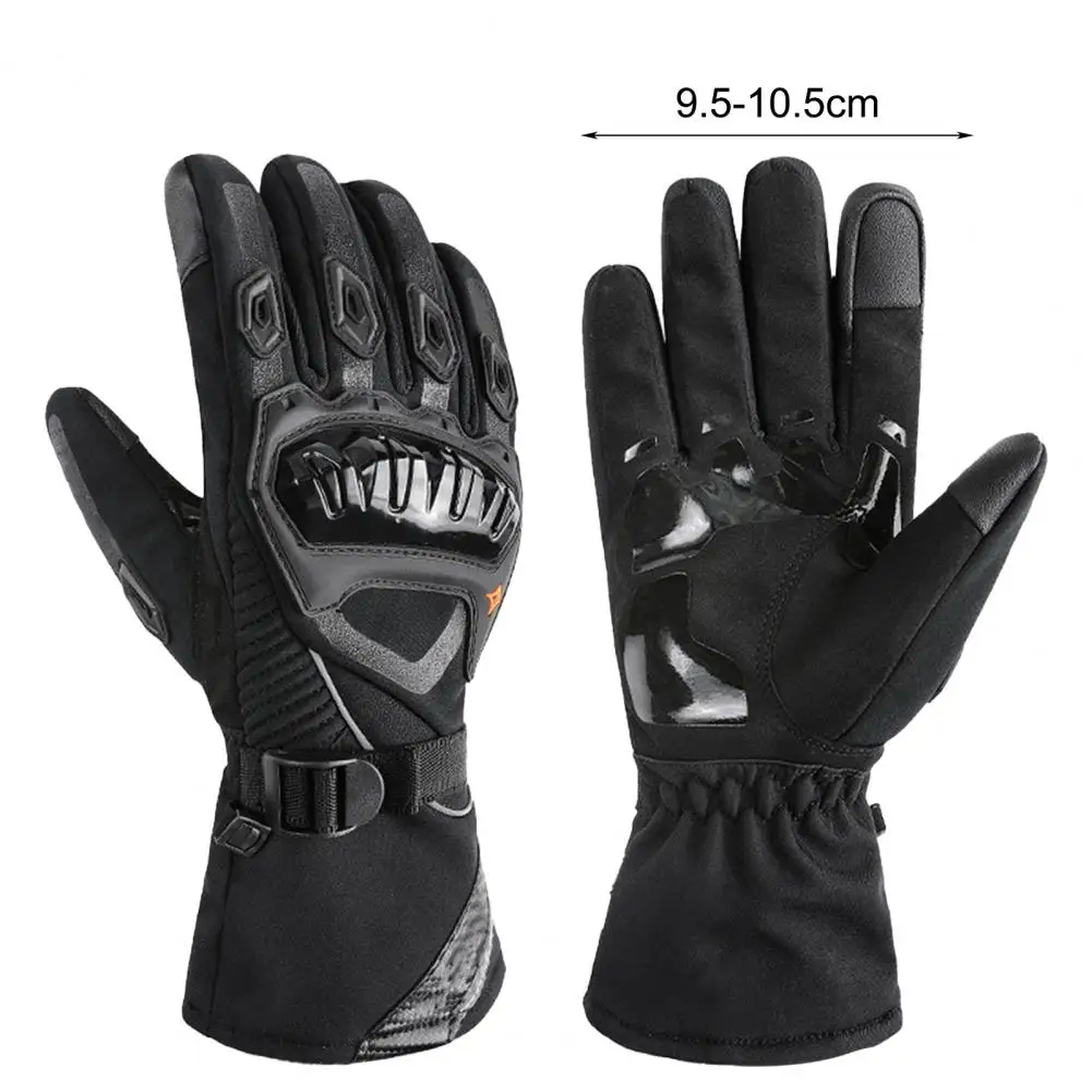 1 Pair Winter Motorcycle Cycling Gloves Windproof Waterproof Touchscreen Thermal Cold Weather Full Finger Riding Gloves