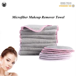 Microfiber Face Towels Reusable Makeup Remover Cloth Make Up Eraser Facial Cleaning Pad with Storage Bag Skin Care Beauty Tools