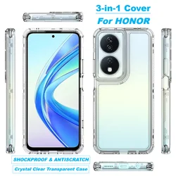 360° Full Body Clear Phone Case For Honor X6b X9a X9b X8a X8b X8 X7b X6a X5 Plus X40 Protect Cover for Honor Magic 6 5 90 Lite
