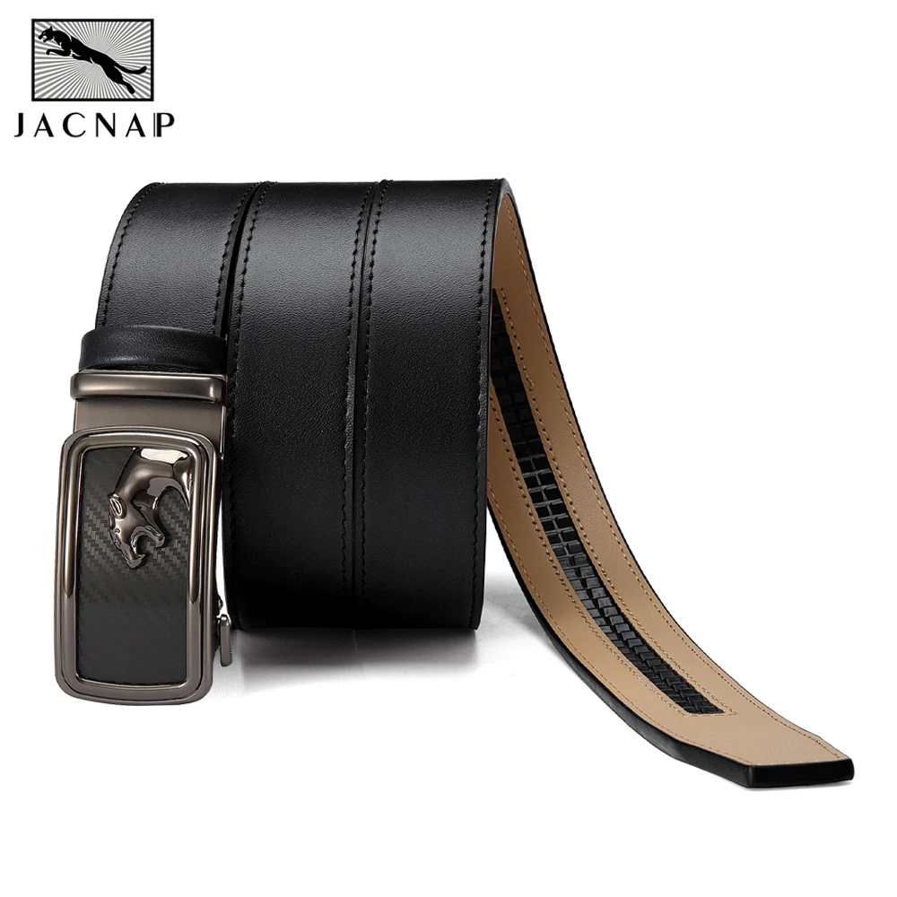 حزام رجالي من الجلد الطبيعي للرجال، أحزمة أوتوماتيكية، حزام خصر قابل للتعديل، أحزمة عمل