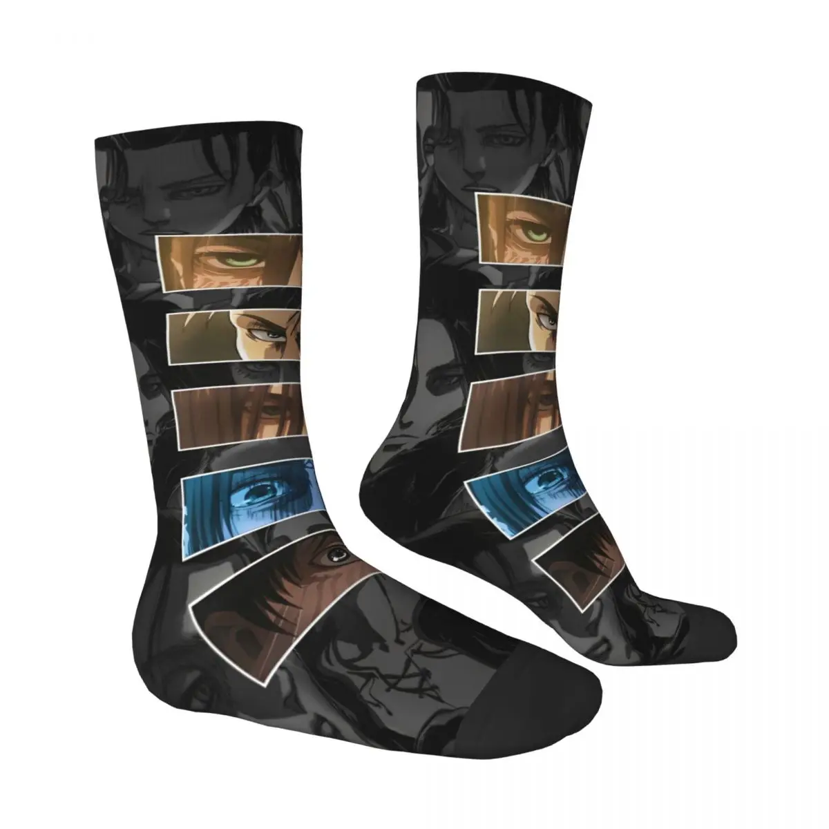 Anime Attack On Titan Socken Herbst japanische Comic-Strümpfe Kawaii Herren atmungsaktive Socken Grafik Laufen Sport rutschfeste Socken