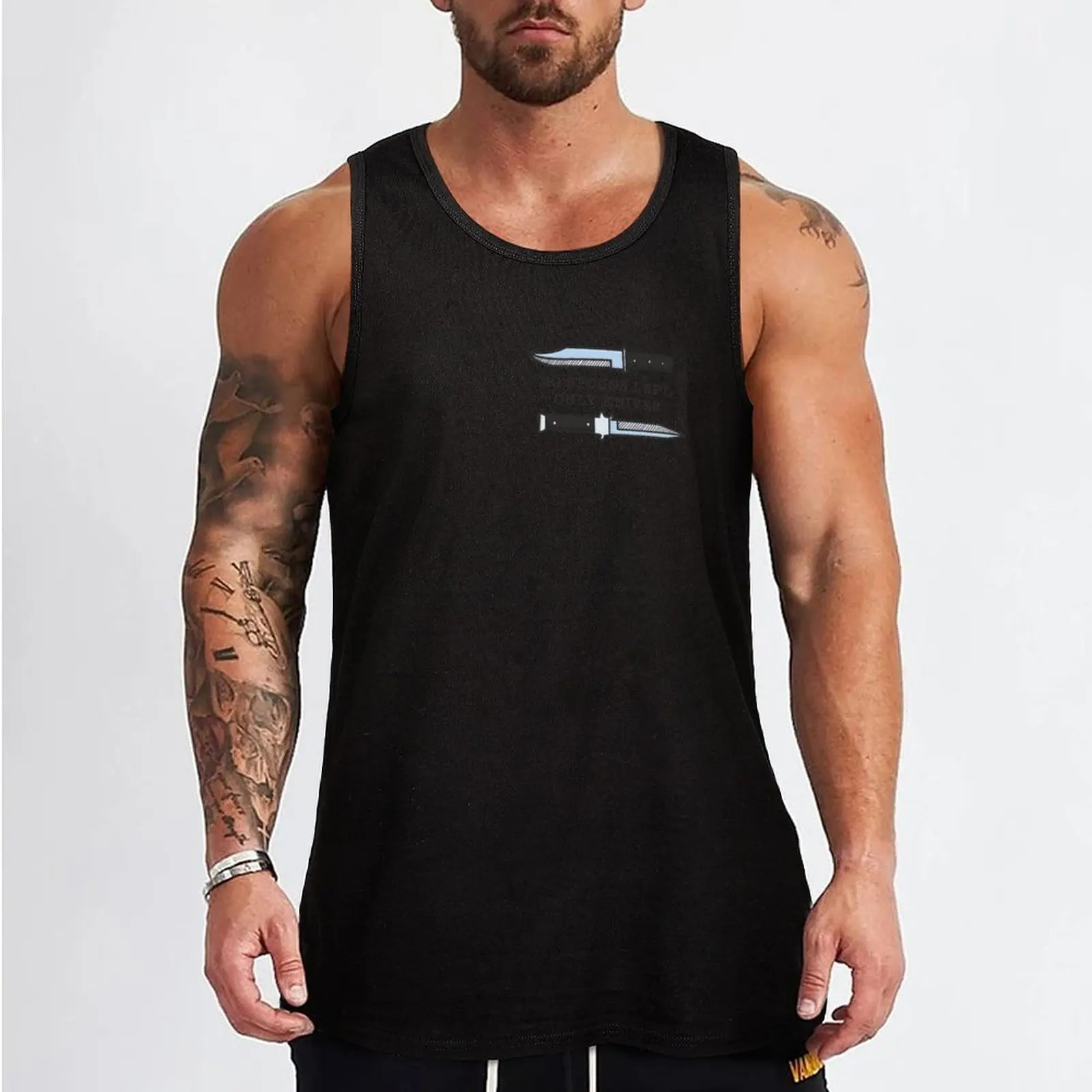 No Spoons, Only Knives Tank Top Man clothes for gym Men's tops