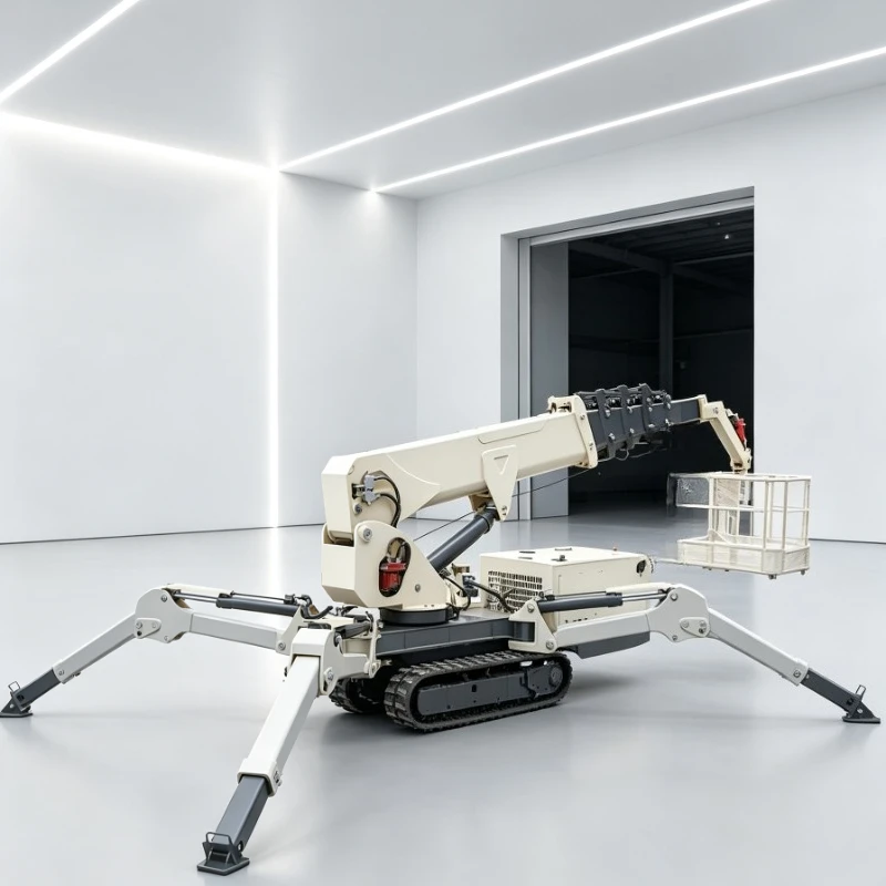 Spider Crane Remote Controlled Hydraulic Track Lifter Telescopic Hoist For Narrow Space Indoor Construction Handling Job