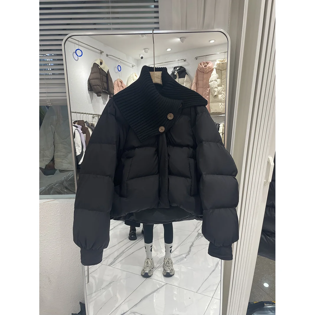 Small Man Thickened Cotton Coat Women's Winter 2025 New Sweet Lapel Design Loose Cotton Coat