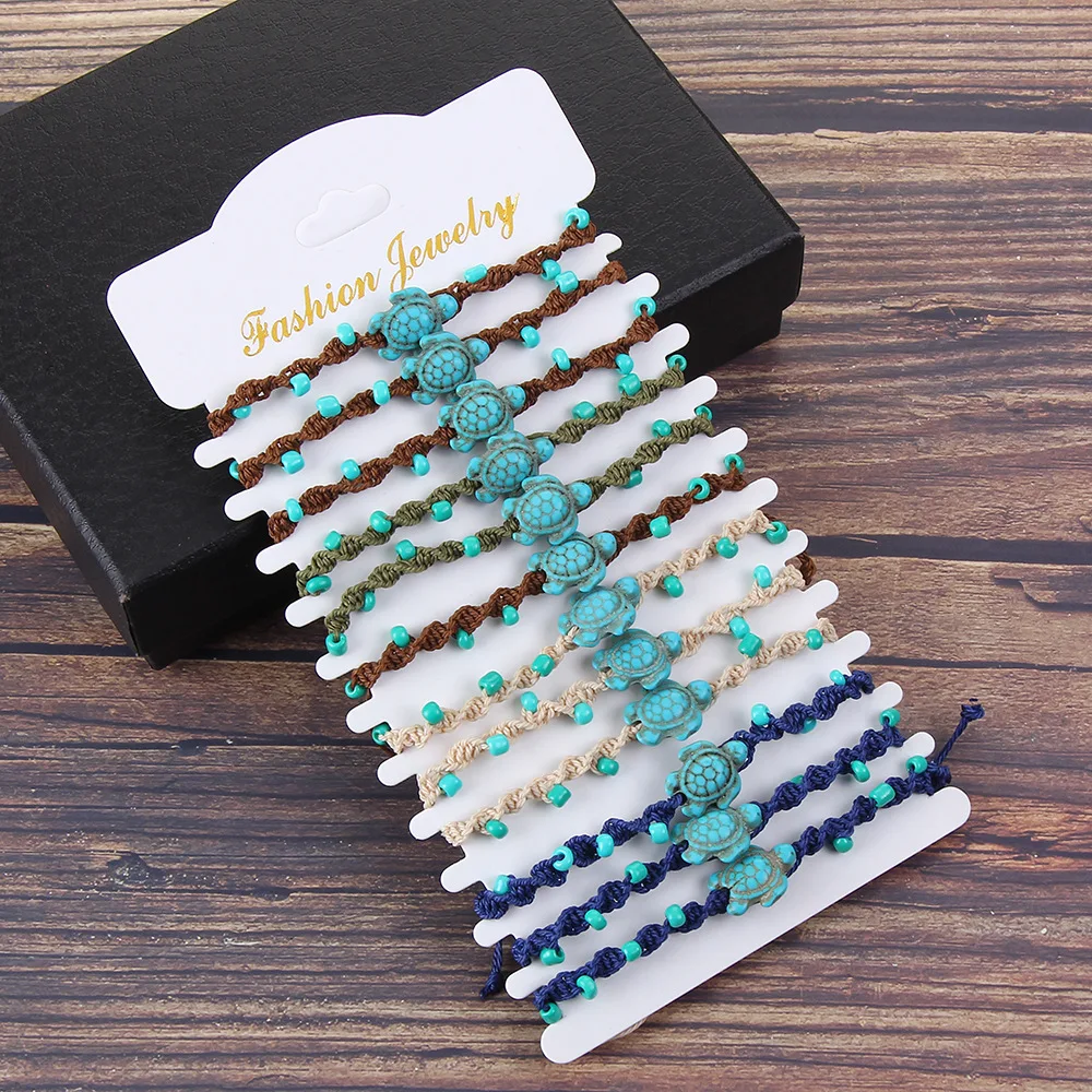 12Pcs/Lot Random Colorful Fruit Charm Clay Bracelet For Women Men Bohemian Summer Handmade Braided Rope Friendship Jewelry Gifts