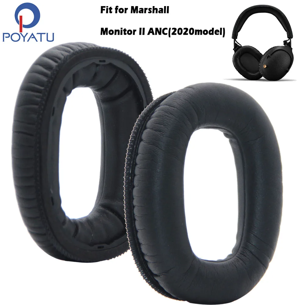 Poyatu MONITOR II A.N.C.Replacement Earpads  for Marshall Monitor II ANC Headphone Ear Cushions Cover Pads Earpad