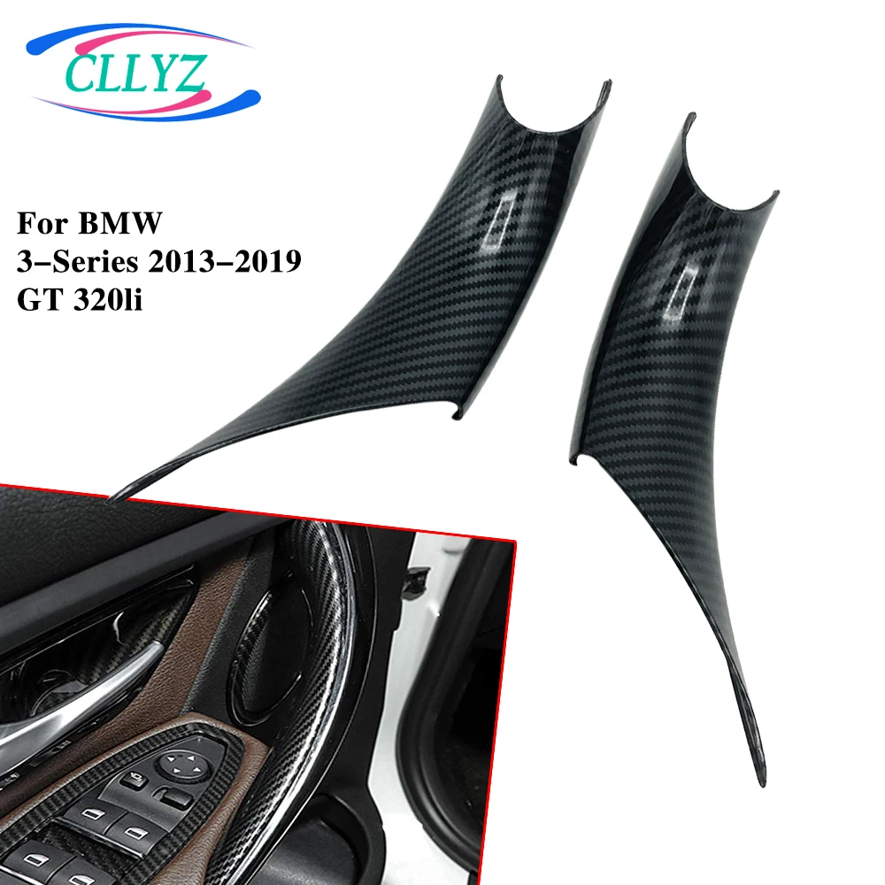 Car Door Inner Handle ABS Carbon Stripe Protection Cover for BMW 3 Series 2013-2019 GT 320li Interior Accessories