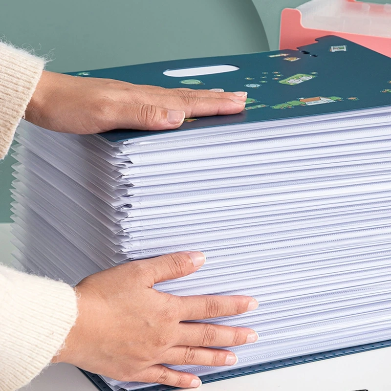 Pasta Vertical A4 Limpar Index Labels Expansão Pasta Documento File Organizer Desk Management for Office File Cabinet