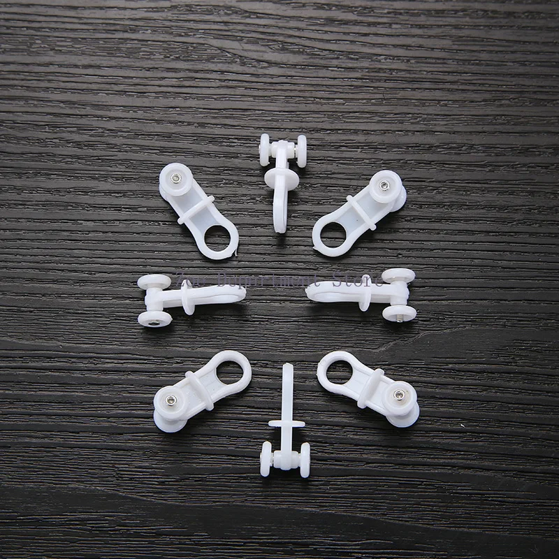 100PCS plastic curtain track pulley old-fashioned curtain bead roller hook wheel window decoration hardware accessories