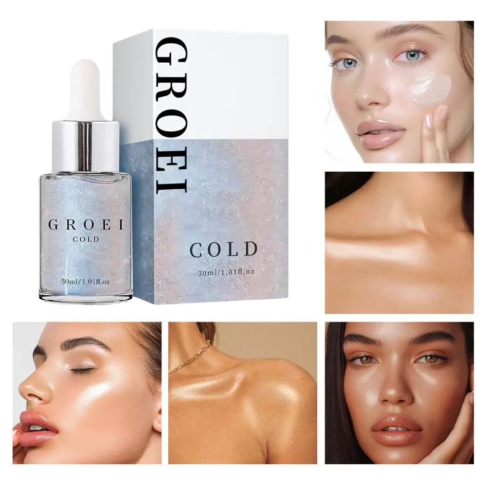 Body Shimmer Oil codzienny makijaż twarzy rozświetlacz olejek rozświetlacz olejek blask rozświetlacz połyskujący trwały połysk ciało długi N9E0