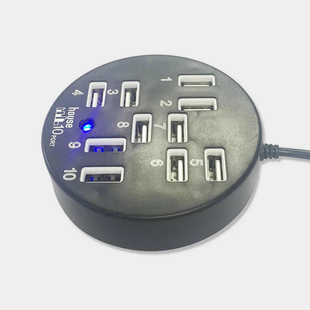 

10 Ports Hub For Laptop Usb Port Expander High Speed Data Transfer Compact Design For External Hard Drives Flash Drives Mice