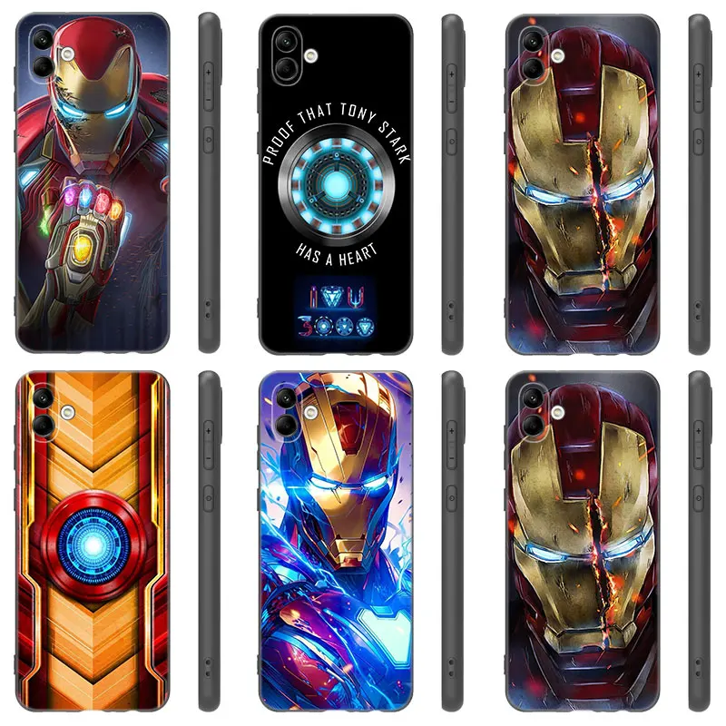 Iron Man Tony Stark Black Phone Case For Samsung Galaxy A01 A03 Core A04 A10 E A02 A05 A20 A21 A30 A50 S A6 A8 Plus A7 A9 2018