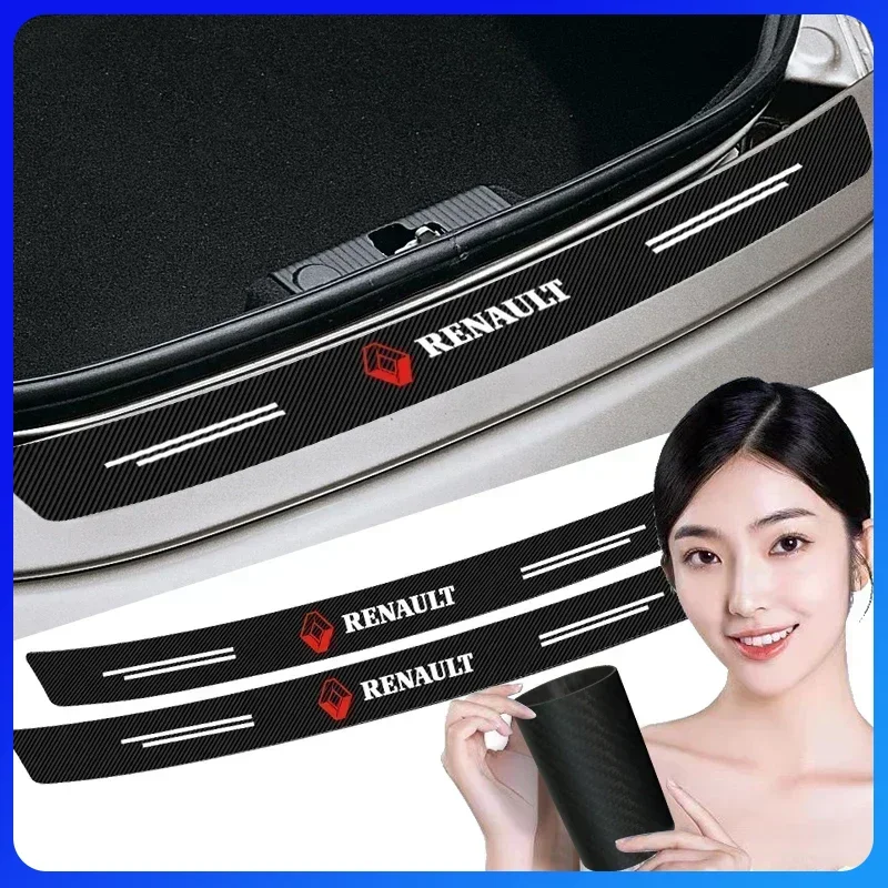 

Carbon Fiber Car Rear Bumper Trunk Guard Protected Sticker For Renault Megane 2 3 4 Twingo Clio Talisman Captur Trafic Scenic 2