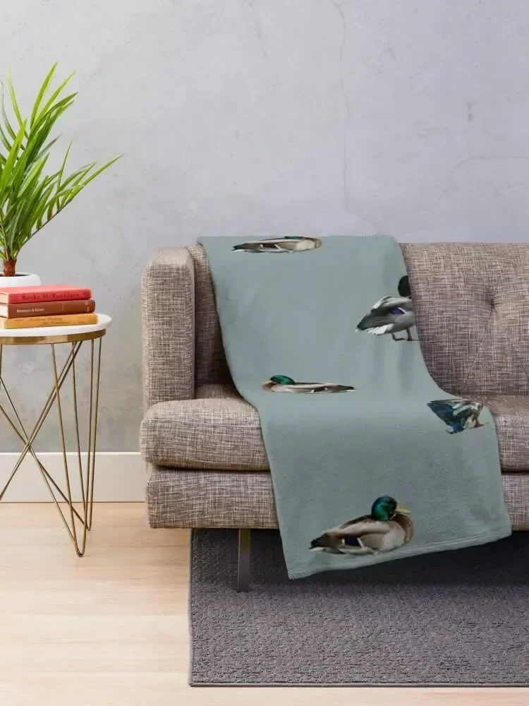 Mallard Duck Pattern Print Throw Blanket Beach Nap wednesday Giant Sofa Blankets